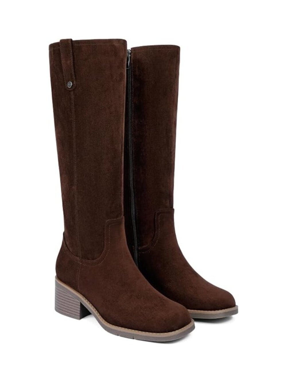 Chocolate Brown Suede Knee High Riding Boots Size 9.5 Like New